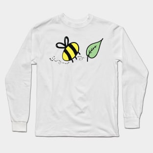 Believe Bee Leaf Doodle Cute Gift Long Sleeve T-Shirt